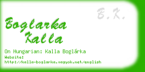 boglarka kalla business card